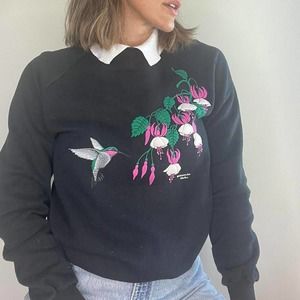 Cute grandma vibes novelty hummingbird crewneck